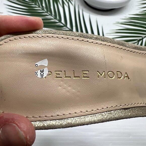 PELLE MODA Onora T-Strap Rhinestones High Heel Sandals In Platinum Size 7M - Picture 14 of 15